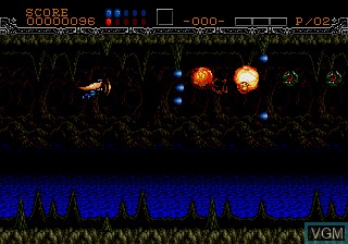 In-game screen of the game Wings of Wor on Sega Megadrive