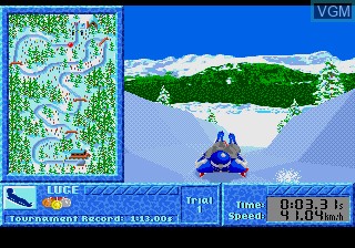 In-game screen of the game Winter Challenge on Sega Megadrive