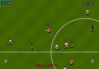 In-game screen of the game World Cup USA 94 on Sega Megadrive