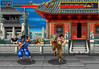 In-game screen of the game World Heroes on Sega Megadrive