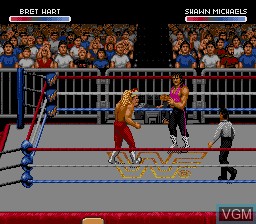 In-game screen of the game WWF Raw on Sega Megadrive