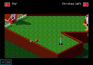 In-game screen of the game Zany Golf on Sega Megadrive