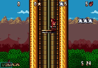 In-game screen of the game Aero the Acro-Bat on Sega Megadrive