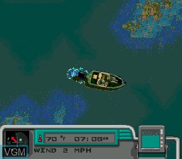 In-game screen of the game Bass Masters Classic - Pro Edition on Sega Megadrive