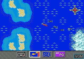 In-game screen of the game Bimini Run on Sega Megadrive