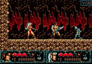 In-game screen of the game Blades of Vengeance on Sega Megadrive
