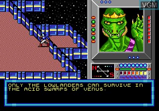 In-game screen of the game Buck Rogers - Countdown to Doomsday on Sega Megadrive