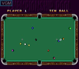 In-game screen of the game Championship Pool on Sega Megadrive