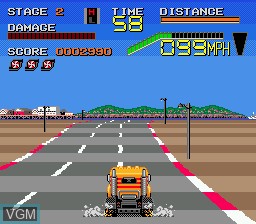 In-game screen of the game Chase H.Q. II on Sega Megadrive