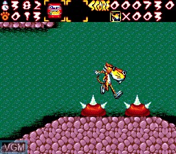 In-game screen of the game Chester Cheetah - Wild Wild Quest on Sega Megadrive