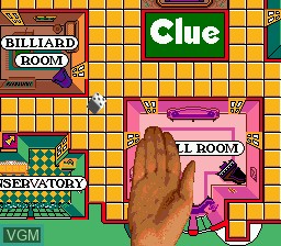 In-game screen of the game Clue on Sega Megadrive