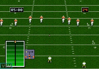 In-game screen of the game College Football's National Championship on Sega Megadrive