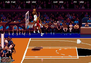 In-game screen of the game College Slam on Sega Megadrive