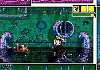 In-game screen of the game Comix Zone on Sega Megadrive