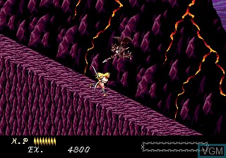 In-game screen of the game Dahna - Megami Tanjou on Sega Megadrive