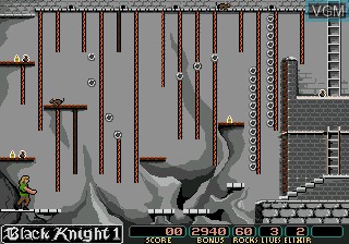 In-game screen of the game Dark Castle on Sega Megadrive