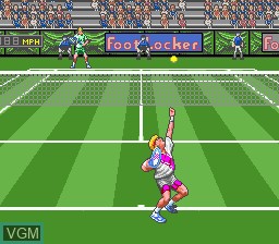 In-game screen of the game David Crane's Amazing Tennis on Sega Megadrive