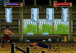 In-game screen of the game Dragon - The Bruce Lee Story on Sega Megadrive