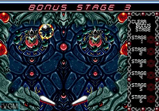 In-game screen of the game Dragon's Fury on Sega Megadrive