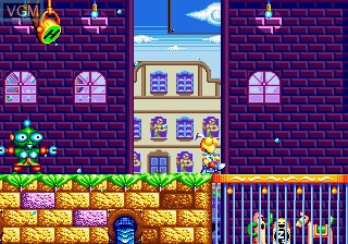 In-game screen of the game Dynamite Headdy on Sega Megadrive