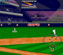 In-game screen of the game ESPN Baseball Tonight on Sega Megadrive