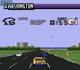 In-game screen of the game ESPN Speedworld on Sega Megadrive