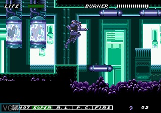 In-game screen of the game ESWAT - City Under Siege on Sega Megadrive
