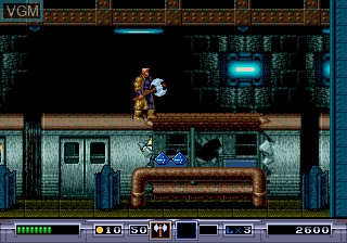 In-game screen of the game Ex-Mutants on Sega Megadrive