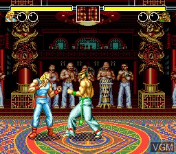 In-game screen of the game Fatal Fury on Sega Megadrive