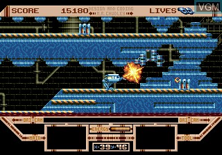 In-game screen of the game Fatal Rewind on Sega Megadrive
