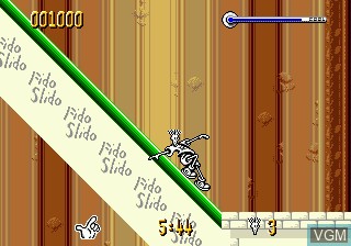 In-game screen of the game Fido Dido on Sega Megadrive