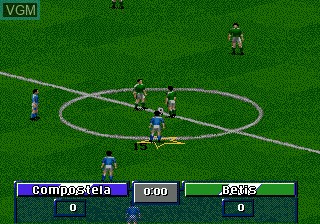 In-game screen of the game FIFA Soccer 99 on Sega Megadrive