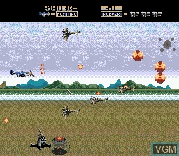 In-game screen of the game Fire Mustang on Sega Megadrive