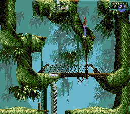 In-game screen of the game Flashback - The Quest for Identity on Sega Megadrive