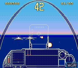 In-game screen of the game G-LOC Air Battle on Sega Megadrive