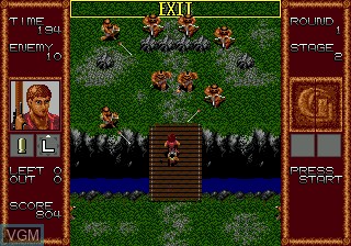 In-game screen of the game Gain Ground on Sega Megadrive