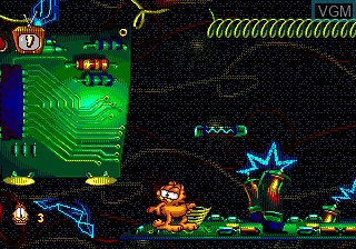 In-game screen of the game Garfield - Caught in the Act on Sega Megadrive