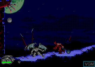 In-game screen of the game Gargoyles on Sega Megadrive
