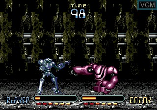In-game screen of the game Heavy Nova on Sega Megadrive