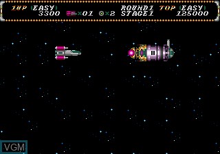 In-game screen of the game Hellfire on Sega Megadrive