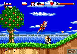 In-game screen of the game High Seas Havoc on Sega Megadrive