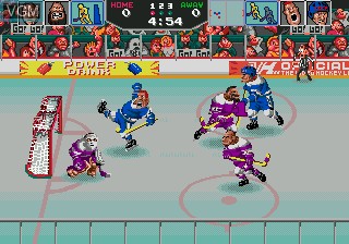 In-game screen of the game Hit the Ice on Sega Megadrive