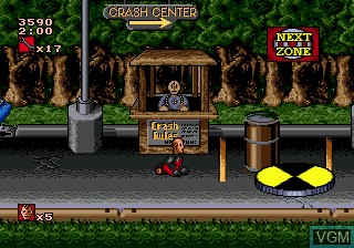 In-game screen of the game Incredible Crash Dummies, The on Sega Megadrive
