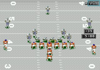 In-game screen of the game NFL '95 on Sega Megadrive
