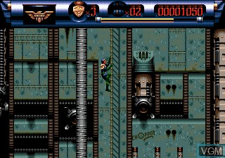 In-game screen of the game Judge Dredd on Sega Megadrive
