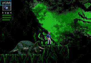 In-game screen of the game Jurassic Park on Sega Megadrive