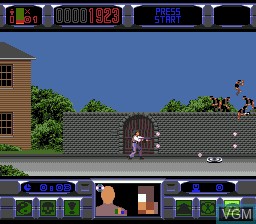 In-game screen of the game Lawnmower Man, The on Sega Megadrive