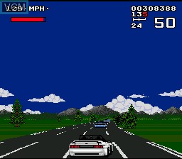 In-game screen of the game Lotus Turbo Challenge on Sega Megadrive