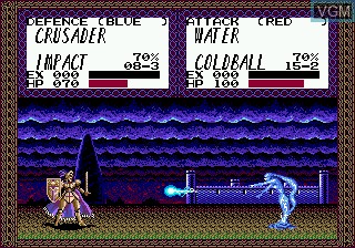 In-game screen of the game Master of Monsters on Sega Megadrive