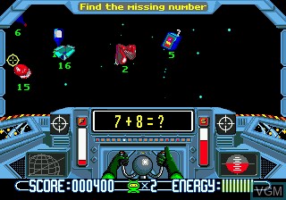 In-game screen of the game Math Blaster - Episode 1 on Sega Megadrive